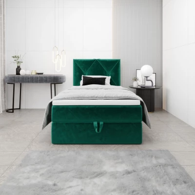 Jednolůžková hotelová postel 90x200 LILIEN 1 - zelená