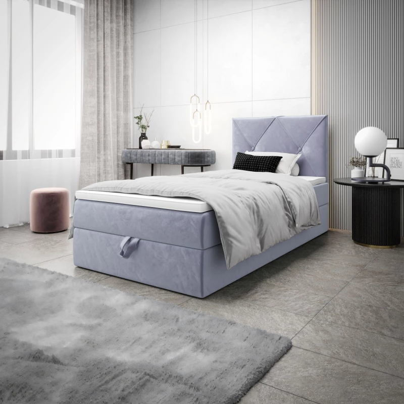 Jednolůžková hotelová postel 90x200 LILIEN 1 - světle fialová