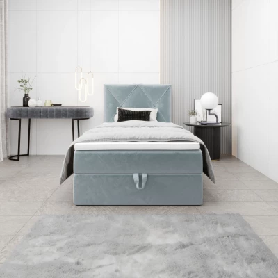 Jednolůžková hotelová postel 100x200 LILIEN COMFORT 1 - modrošedá
