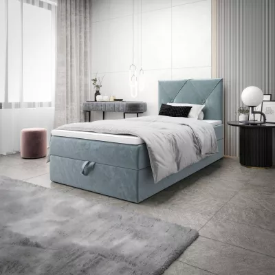 Jednolůžková hotelová postel 100x200 LILIEN COMFORT 1 - modrošedá