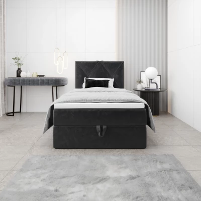 Jednolůžková hotelová postel 100x200 LILIEN COMFORT 1 - tmavě šedá