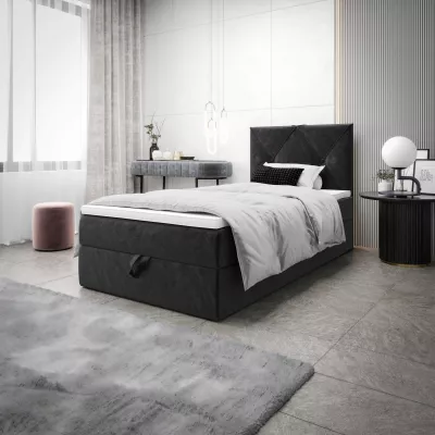 Jednolůžková hotelová postel 100x200 LILIEN COMFORT 1 - tmavě šedá