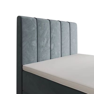 Jednolůžková boxspringová postel 100x200 MADLEN 1 - modrošedá
