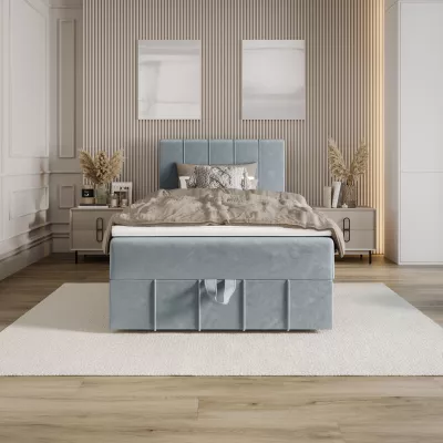 Jednolůžková boxspringová postel 100x200 MADLEN 1 - modrošedá