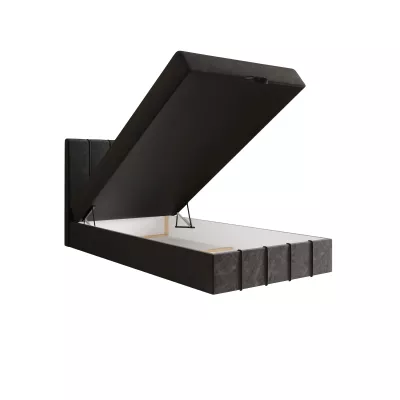 Jednolůžková boxspringová postel 100x200 MADLEN 1 - šedá