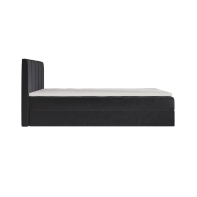 Jednolůžková boxspringová postel 100x200 MADLEN 1 - tmavě šedá