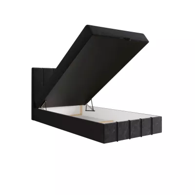 Jednolůžková boxspringová postel 100x200 MADLEN 1 - tmavě šedá