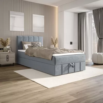 Jednolůžková boxspringová postel 120x200 MADLEN 1 - modrošedá