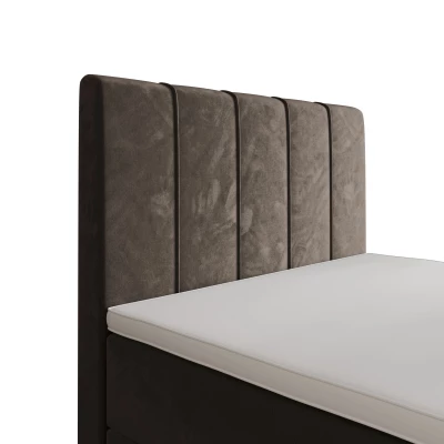Jednolůžková boxspringová postel 90x200 MADLEN COMFORT 1 - hnědá