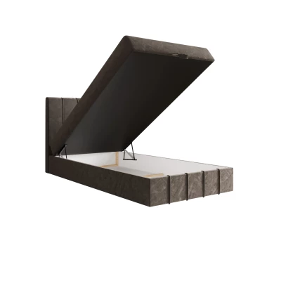 Jednolůžková boxspringová postel 90x200 MADLEN COMFORT 1 - hnědá