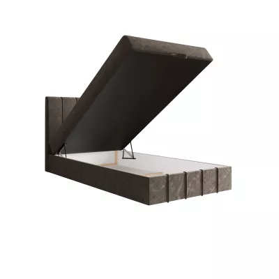 Jednolůžková boxspringová postel 90x200 MADLEN COMFORT 1 - hnědá