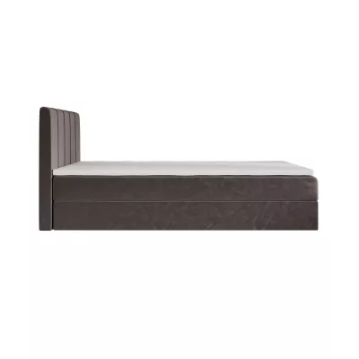 Jednolůžková boxspringová postel 90x200 MADLEN COMFORT 1 - hnědá