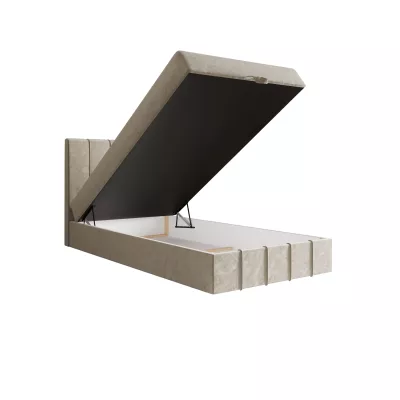 Jednolůžková boxspringová postel 100x200 MADLEN COMFORT 1 - béžová
