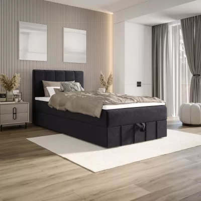 Jednolůžková boxspringová postel 100x200 MADLEN COMFORT 1 - tmavě šedá