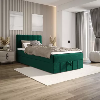 Jednolůžková boxspringová postel 120x200 MADLEN COMFORT 1 - zelená