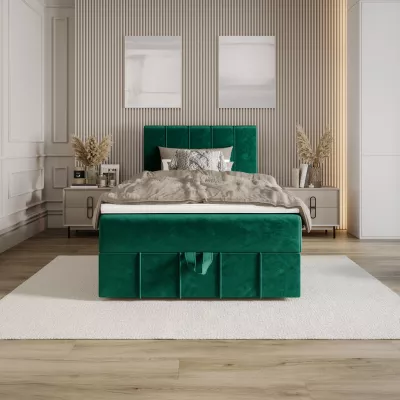 Jednolůžková boxspringová postel 120x200 MADLEN COMFORT 1 - zelená