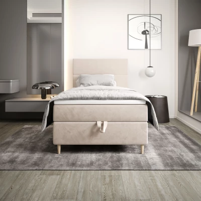 Kontinentální jednolůžková postel 90x200 ANGELES 1 - béžová