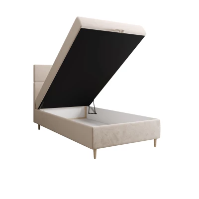 Kontinentální jednolůžková postel 90x200 ANGELES 1 - béžová