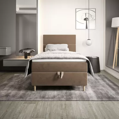 Kontinentální jednolůžková postel 90x200 ANGELES 1 - hnědá