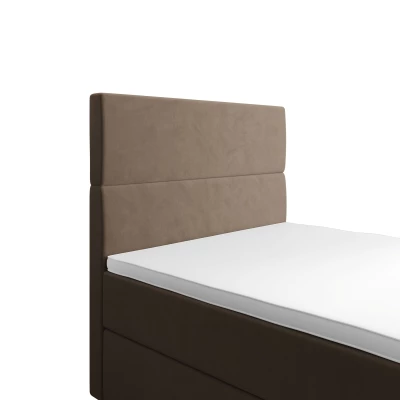 Kontinentální jednolůžková postel 90x200 ANGELES 1 - hnědá