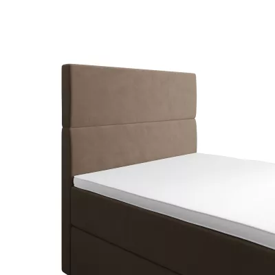 Kontinentální jednolůžková postel 90x200 ANGELES 1 - hnědá