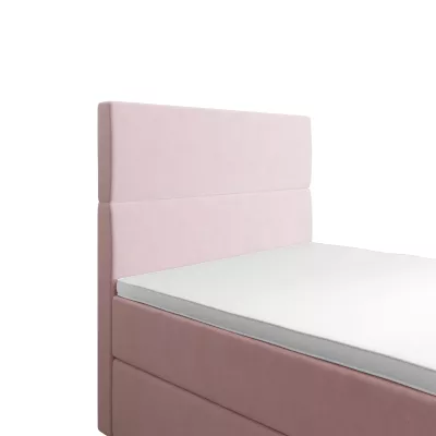 Kontinentální jednolůžková postel 100x200 ANGELES 1 - světle růžová