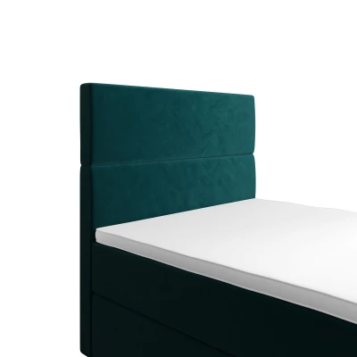 Kontinentální jednolůžková postel 90x200 ANGELES COMFORT 1 - petrolejová