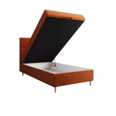 Kontinentální jednolůžková postel 100x200 ANGELES COMFORT 1 - oranžová