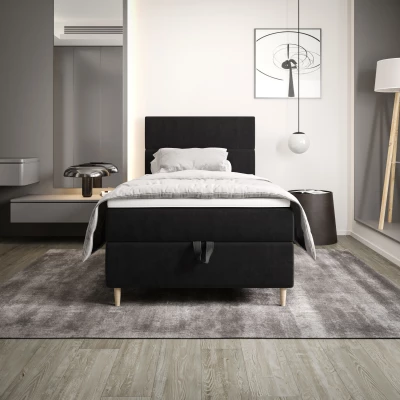 Kontinentální jednolůžková postel 100x200 ANGELES COMFORT 1 - tmavě šedá