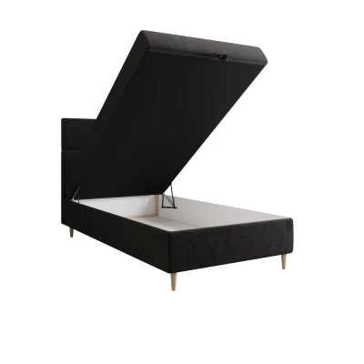 Kontinentální jednolůžková postel 100x200 ANGELES COMFORT 1 - tmavě šedá