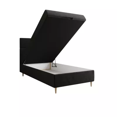 Kontinentální jednolůžková postel 100x200 ANGELES COMFORT 1 - tmavě šedá