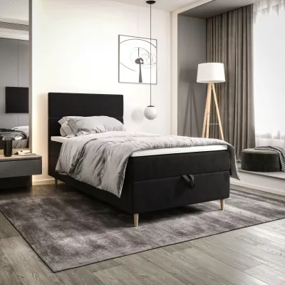 Kontinentální jednolůžková postel 100x200 ANGELES COMFORT 1 - tmavě šedá