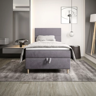 Kontinentální jednolůžková postel 100x200 ANGELES COMFORT 1 - fialová
