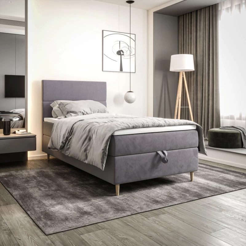 Kontinentální jednolůžková postel 100x200 ANGELES COMFORT 1 - fialová