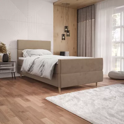 Kontinentální jednolůžková postel 90x200 ANGELES PLUS 1 - hnědá