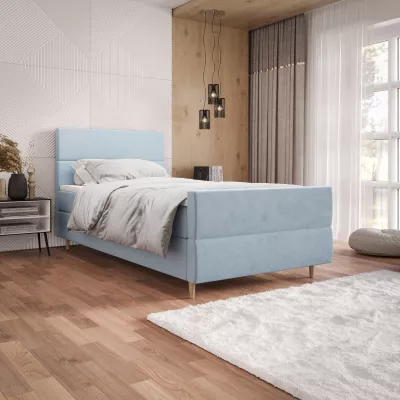 Kontinentální jednolůžková postel 120x200 ANGELES PLUS 1 - světle modrá