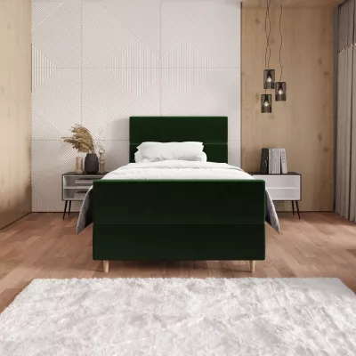 Kontinentální jednolůžková postel 90x200 ANGELES PLUS COMFORT 1 - tmavě zelená
