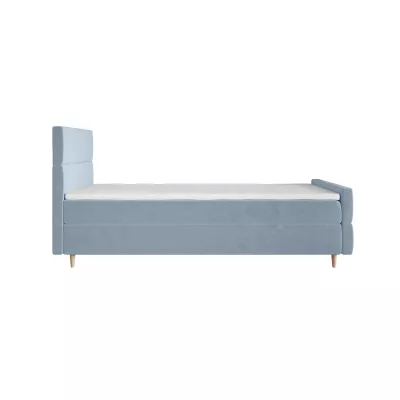 Kontinentální jednolůžková postel 90x200 ANGELES PLUS COMFORT 1 - světle modrá