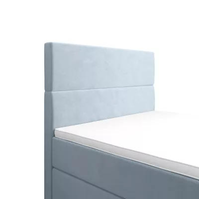 Kontinentální jednolůžková postel 90x200 ANGELES PLUS COMFORT 1 - světle modrá
