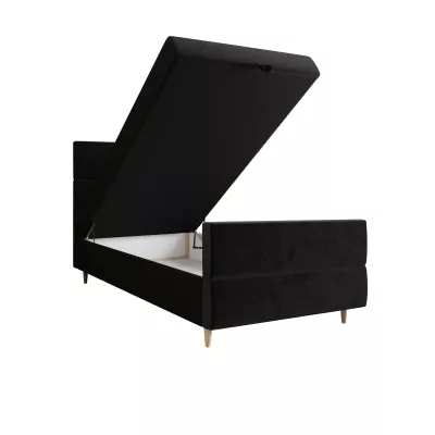 Kontinentální jednolůžková postel 90x200 ANGELES PLUS COMFORT 1 - černá