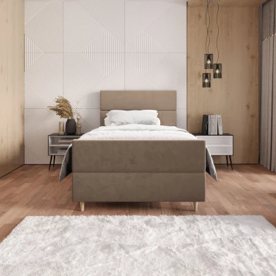 Kontinentální jednolůžková postel 90x200 ANGELES PLUS COMFORT 1 - hnědá