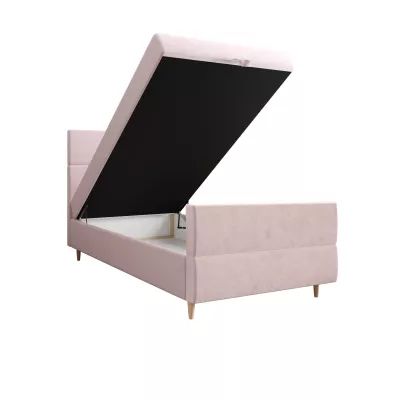 Kontinentální jednolůžková postel 90x200 ANGELES PLUS COMFORT 1 - světle růžová