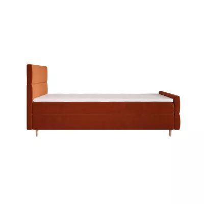 Kontinentální jednolůžková postel 100x200 ANGELES PLUS COMFORT 1 - oranžová