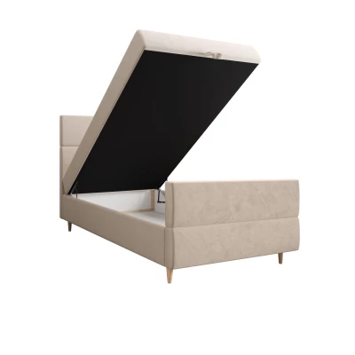 Kontinentální jednolůžková postel 100x200 ANGELES PLUS COMFORT 1 - béžová