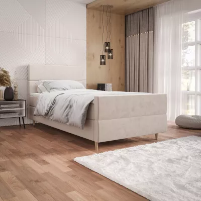 Kontinentální jednolůžková postel 100x200 ANGELES PLUS COMFORT 1 - béžová