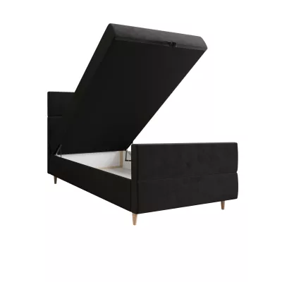 Kontinentální jednolůžková postel 100x200 ANGELES PLUS COMFORT 1 - tmavě šedá
