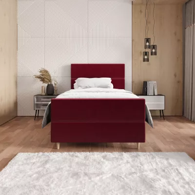 Kontinentální jednolůžková postel 100x200 ANGELES PLUS COMFORT 1 - červená