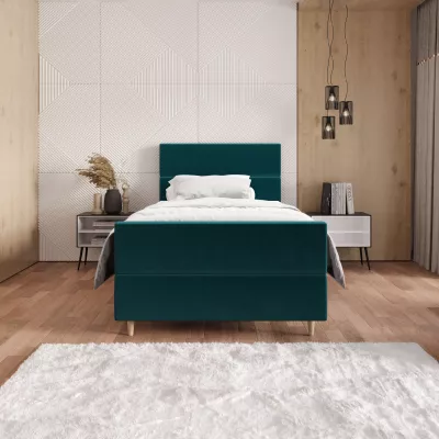 Kontinentální jednolůžková postel 100x200 ANGELES PLUS COMFORT 1 - petrolejová