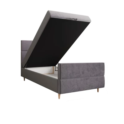 Kontinentální jednolůžková postel 100x200 ANGELES PLUS COMFORT 1 - fialová