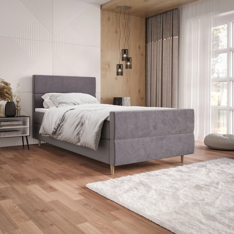 Kontinentální jednolůžková postel 100x200 ANGELES PLUS COMFORT 1 - fialová